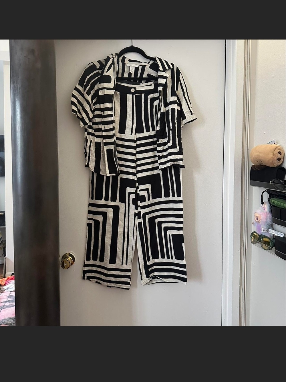 H&M Black & White Geometric 2 Piece Set